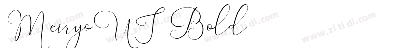 MeiryoUI Bold字体转换